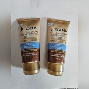 2 Jergens Natural Glow firming Daily Moisturizer Body Lotion Medium To Tan 60ml